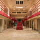 Interior of abandoned prison in Illinois, USA.