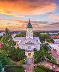 Athens, Georgia, USA downtown cityscape.